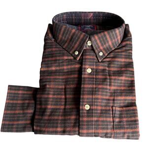 Untuckit Flannel Martino Shirt Black Red Plaid Size Large New with Tags